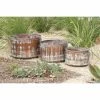 Brand new ✔️ Novelty DecMode Distressed Metal Planters - Set Of 3 💯