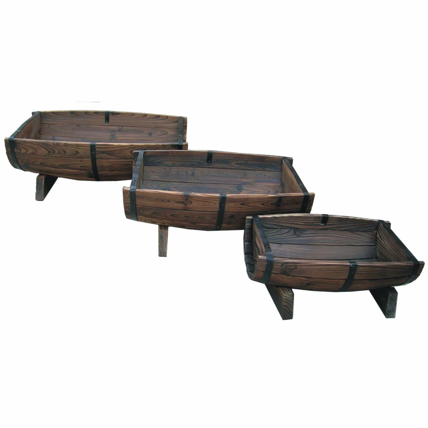 Wholesale 𧨠Leigh Country Half Barrel Planter - Set Of 3 β€οΈ 1 Wholesale 𧨠Leigh Country Half Barrel Planter - Set Of 3 β€οΈ