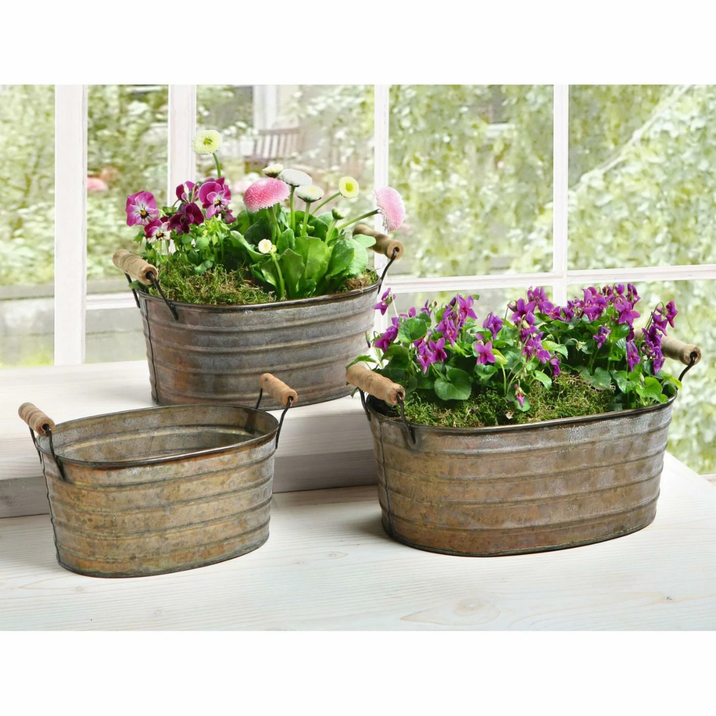 Flash Sale ๐ Novelty HGC Metal Planter Tubs - Set Of 3 โ๏ธ 1 Flash Sale ๐ Novelty HGC Metal Planter Tubs - Set Of 3 โ๏ธ