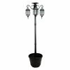 Brand new 🛒 Novelty HGC 80 In. Tall 3 Head Solar Lamp Post With Planter 🤩