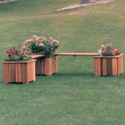 Cheapest 🎉 Planter Pots Wood Country Double 3-ft. Cedar Backless Planter Bench 🔔