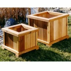 Coupon 🤩 Planter Sets Wood Country Square Cedar Wood Nampa Patio Planter - Set Of 2 😀