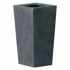 Budget 👏 Planter Pots LuxenHome Tapered Stone Finished Tall Planter 😉