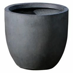 Wholesale 🥰 Planter Pots LuxenHome Round Stone Finished Planter 🔥