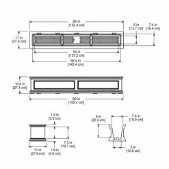 Hot Sale 🎉 Window Boxes Mayne 60-Inch Rectangle Polyethylene Fairfield Window Box 🎉 -Garden Planters & Plant Pots Sales Shop scaleMMI003