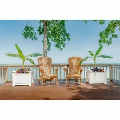 Discount ⌛ New England Arbors Planter Pots Vita Classic Barcelona White Vinyl Rectangle Planter Box ✔️ -Garden Planters & Plant Pots Sales Shop scaleNEA039