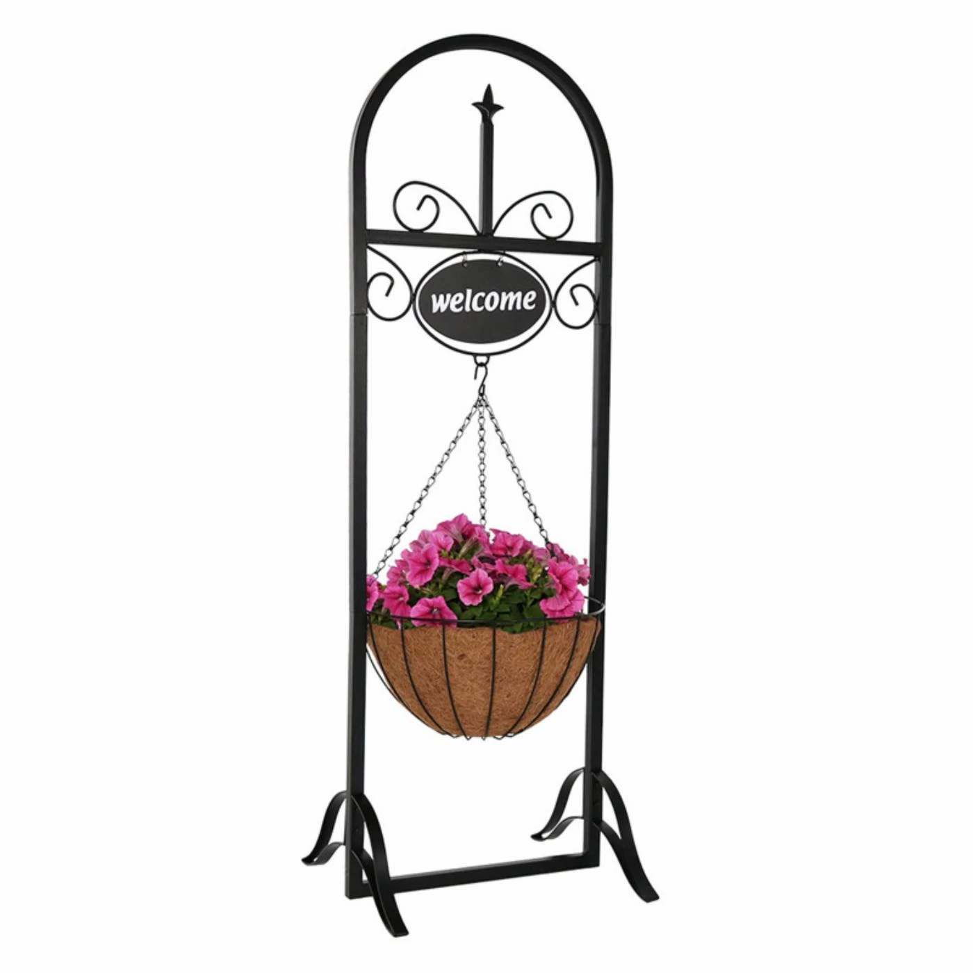 Discount π Novelty Sunnydaze Decor Outdoor Hanging Basket Planter Stand With Decorative Welcome Sign π 5 Discount π Novelty Sunnydaze Decor Outdoor Hanging Basket Planter Stand With Decorative Welcome Sign π - Image 5