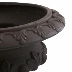 Budget 🤩 Nearly Natural 12.5 In. Iron Finish Decorative Urn 🥰 -Garden Planters & Plant Pots Sales Shop scaleNN1473