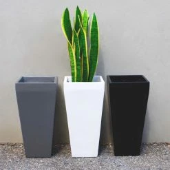 Cheap ⭐ Planter Pots Root And Stock Windsor Tall Square Fiberglass Planter ⭐ -Garden Planters & Plant Pots Sales Shop scaleROOA008