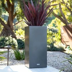 Hot Sale 😉 Commercial Veradek Metallic Series PEDESTAL Planter 👍 -Garden Planters & Plant Pots Sales Shop scaleVERA017